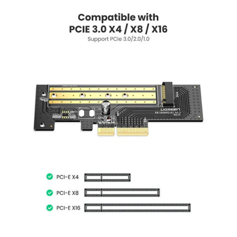 UGREEN CM302 (70503) M.2 NVMe to PCle Gen3 x4 Expansion Card