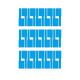 OTECH Wire Tags Labels Sticker PVC Self Adhesive A4 210x297mm (Tags 30Pcs/Sheet) Light Blue