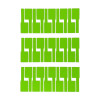 OTECH Wire Tags Labels Sticker PVC Self Adhesive A4 210x297mm (Tags 30Pcs/Sheet) Light Green