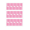 OTECH Wire Tags Labels Sticker PVC Self Adhesive A4 210x297mm (Tags 30Pcs/Sheet) Pink