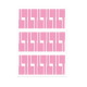 OTECH Wire Tags Labels Sticker PVC Self Adhesive A4 210x297mm (Tags 30Pcs/Sheet) Pink