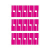 OTECH Wire Tags Labels Sticker PVC Self Adhesive A4 210x297mm (Tags 30Pcs/Sheet) Rose Red