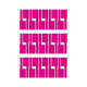 OTECH Wire Tags Labels Sticker PVC Self Adhesive A4 210x297mm (Tags 30Pcs/Sheet) Rose Red