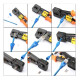 298 S45C RJ45 Pass Through Cat5 Cat5e Cat6 Crimping Tool for RJ45/RJ12 Regular 298 S45C RJ45 Pass Through Cat5 Cat5e Cat6 Crimping Tool for RJ45/RJ12 Regular