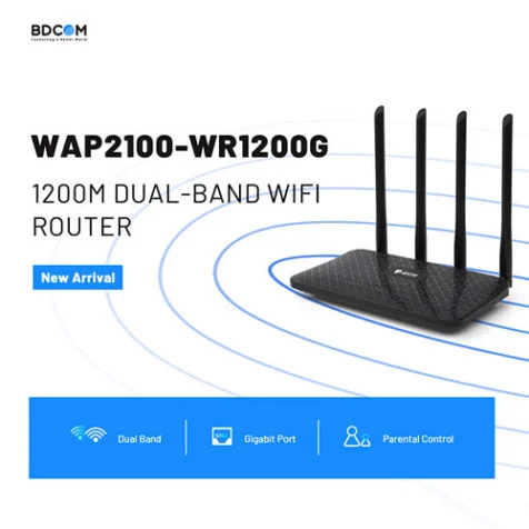 BDCOM WAP2100-WR1200G Router | Dual-Band 1200Mbps WiFi Router Price in ...