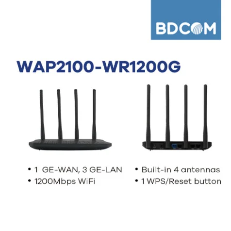BDCOM WAP2100-WR1200G Router | Dual-Band 1200Mbps WiFi Router Price in ...