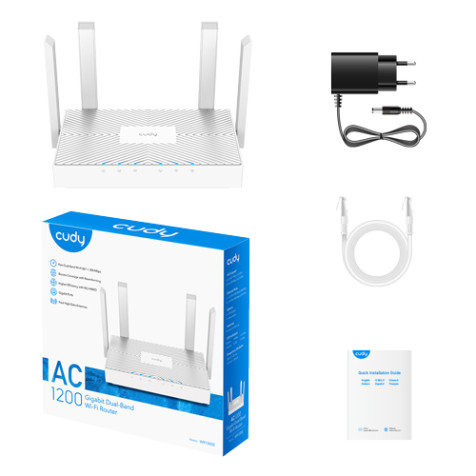CUDY WR1300E V2 AC1200 1200Mbps Dual Band Gigabit Mesh Router