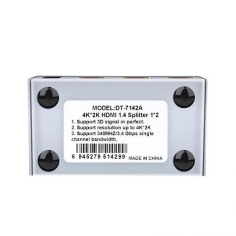 Dtech DT-7142A(MS) HDMI Splitter Support 4K 1:2