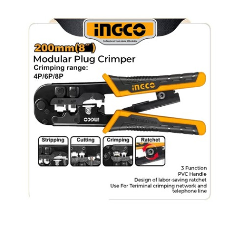 INGCO HMPCN2468R Modular Plug Crimper