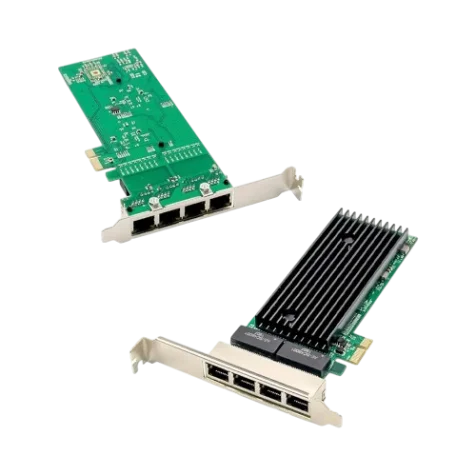 Placa de Rede Gigabit PCYES, 4 Portas RJ45, PCI-e X1 | LC1000-IT4P