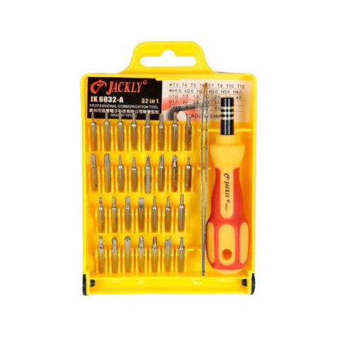 Jackly JK 6032-A Multi-Functional 32 in 1 Small Hand Combination Screw Driver Tools Kit
