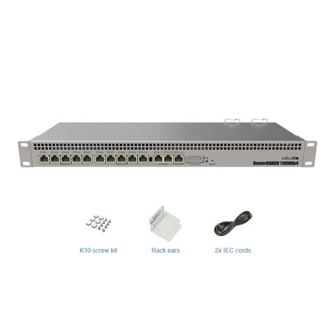 Mikrotik RB1100AHx4 13x Gigabit Ports 4 Core 1U Rackmount Ethernet Router Mikrotik RB1100AHx4 13x Gigabit Ports 4 Core 1U Rackmount Ethernet Router