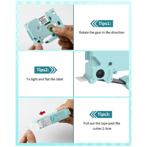 Otech 3B21 Compatible Label Tape (12mm 0.47'') Replacement for TZ231 Laminated Label Maker Tape, Black on White Tape