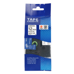 Otech TZE-231 ( 12mm X 8M) Laminated Black on White Tape Cartridge
