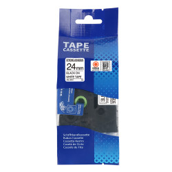Otech TZE-S251 ( 24mm X 8M) Laminated Black on White Tape Cartridge
