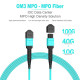 OTECH MPO 12C OM3 LSZH 5 Meter Multi-Mode 40G/100G Fiber Patch Cord	