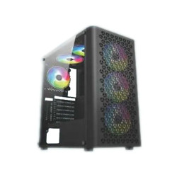  PC Power PP-GS2407 BK Crystal Glass Mesh ATX Desktop Gaming Case