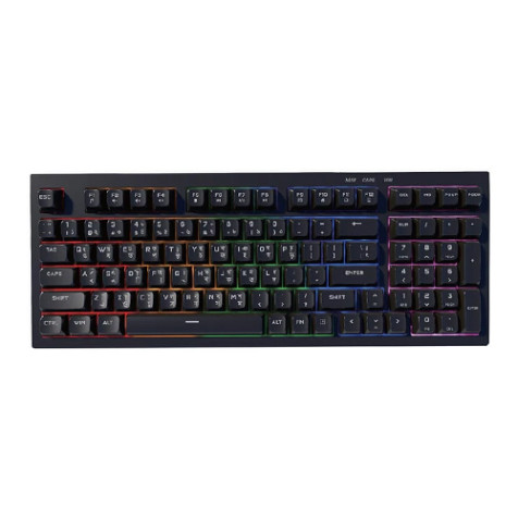 PC POWER Black Knight Silent-98 Gaming Wired Keyboard