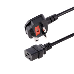 AC Power Cord UK to C19, 16A 4M For Server and UPS AC Power Cord UK to C19, 16A 4M For Server and UPS