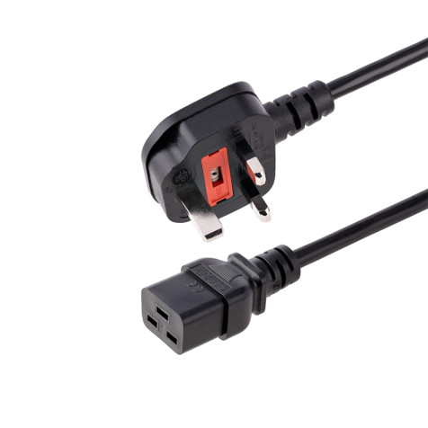 AC Power Cord UK to C19, 16A 4M For Server and UPS