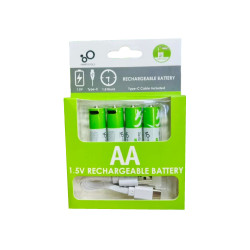 Smartoools RB40 AA 1.5V 2600mWh USB Type-C Rechargeable Lithium-ion Battery