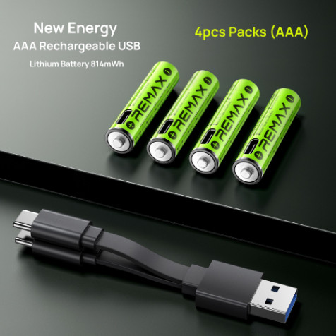 Remax AAA02 814mWh USB Type-C Rechargeable Lithium Battery