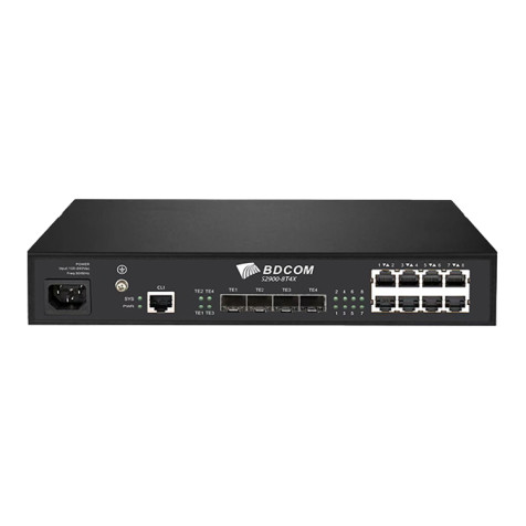 BDCOM S2900-8T4X 4-Port 10G + 8-Port Gigabit L3-Lite Dual AC Power Supply Managed Switch