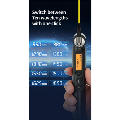TFN V10T Three-in-One Fiber Optic Tester with OPM -70 ~ +6dBm VFL 10mW 10KM + LED Light