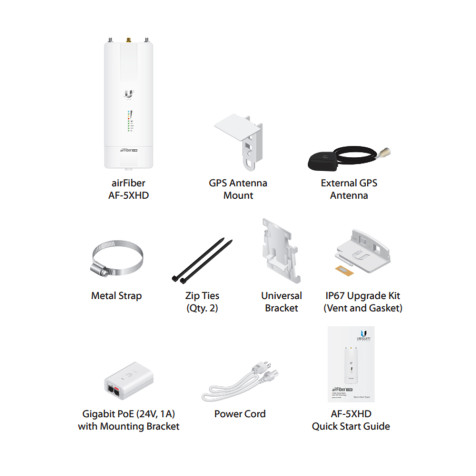 Ubiquiti airFiber AF-5XHD 5Ghz 1Gbps+ Long Range PTP Backhaul  Radio Link