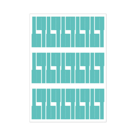 OTECH Wire Tags Labels Sticker PVC Self Adhesive A4 210x297mm (Tags 30Pcs/Sheet) Blue