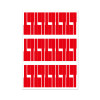 OTECH Wire Tags Labels Sticker PVC Self Adhesive A4 210x297mm (Tags 30Pcs/Sheet) Red