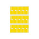 OTECH Wire Tags Labels Sticker PVC Self Adhesive A4 210x297mm (Tags 30Pcs/Sheet) Yellow