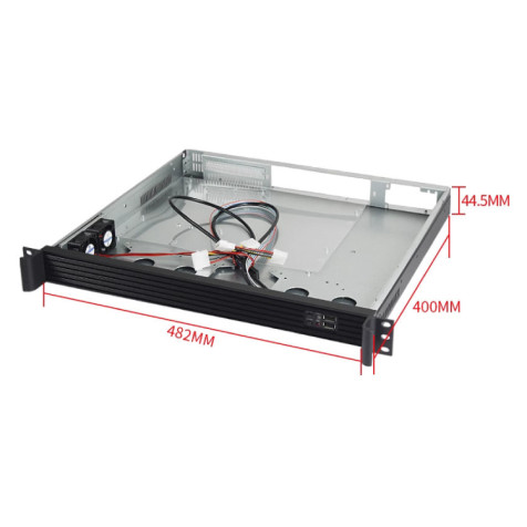 OTECH 1U 19in X10RM Industrial Server Rack Mount Black Case