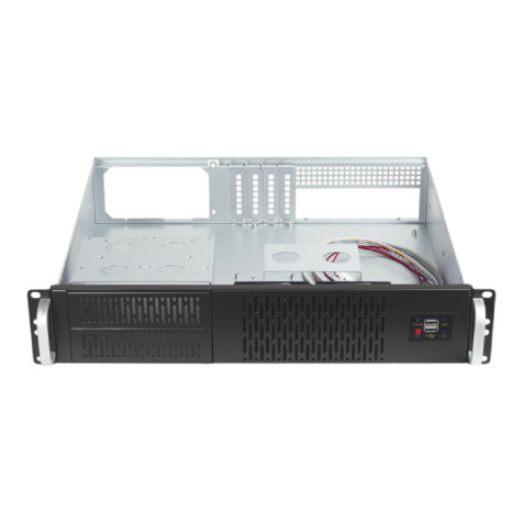 OTECH 2U 19in X26RM Heavy-Duty Silver Black Rack Mount Case