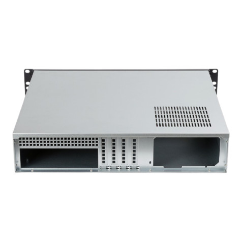 OTECH 2U 19in X26RM Heavy-Duty Silver Black Rack Mount Case