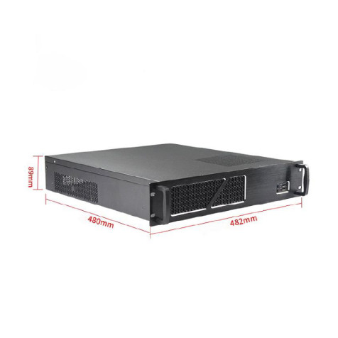 OTECH 2U 19in X27RM Industrial Server Full ATX Rack Mount Black Case