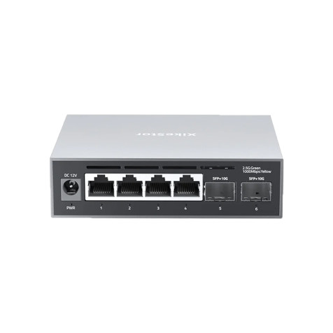 XikeStor 4-Port 2.5G & 2-Port 10G Simple L2 Smart Managed Ethernet Network Switch