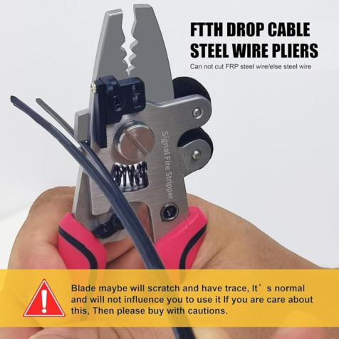 Signal Fire ZSQ-09 New 9 in 1 Optical Fiber Stripper Optic Miller Scissors Wire Pliers