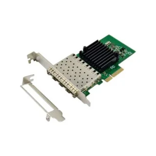 Carte réseau interne Kalea-Informatique Carte contrôleur PCIe réseau 1G SFP 4 Ports FIBRE OPTIQUE avec Chipset Intel I350AF4. Quad Gigabit LAN Ethernet